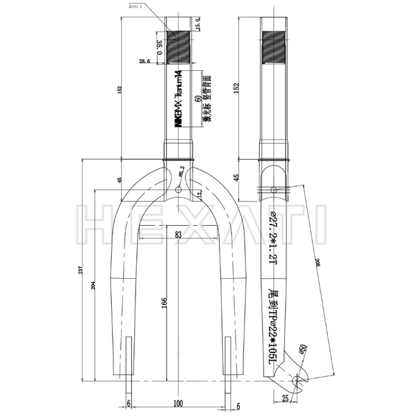 titanium BMX Race Forks