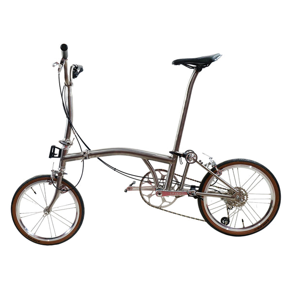Full aero titanium brompton Clone 16 Inch tri-fold  Bike