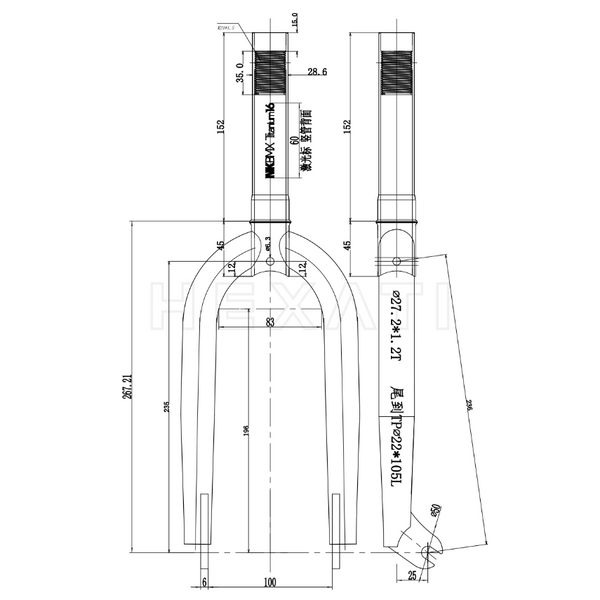 titanium BMX Race Forks