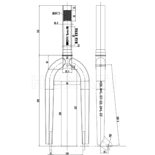titanium BMX Race Forks