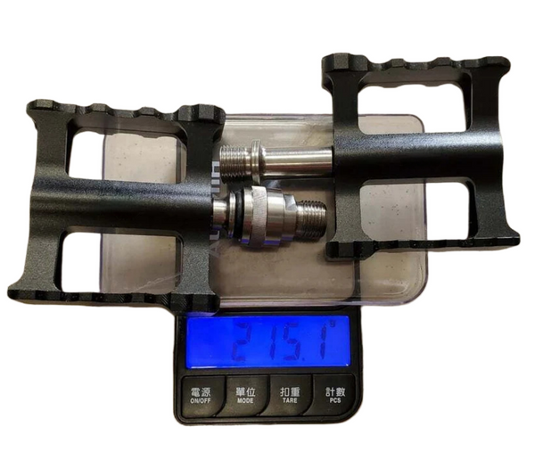 CNC Titanium Spindle Left Detachable Pedals for Brompton Bicycle (TITANIUM AXLE, Single QR)  for Bromoton 3sixty