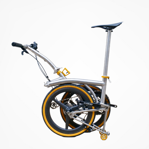 20inch trifold full aero titanium brompton bike rim brake 7 speed  with carbon wheelsets