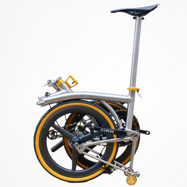 20inch trifold full aero titanium brompton bike rim brake 7 speed  with carbon wheelsets