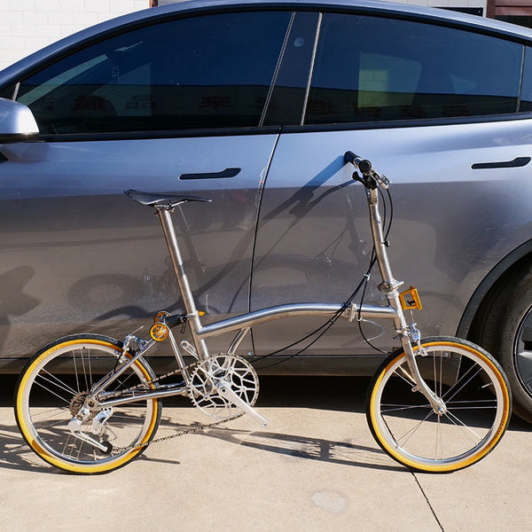 20inch trifold full aero titanium brompton bike rim brake 7 speed