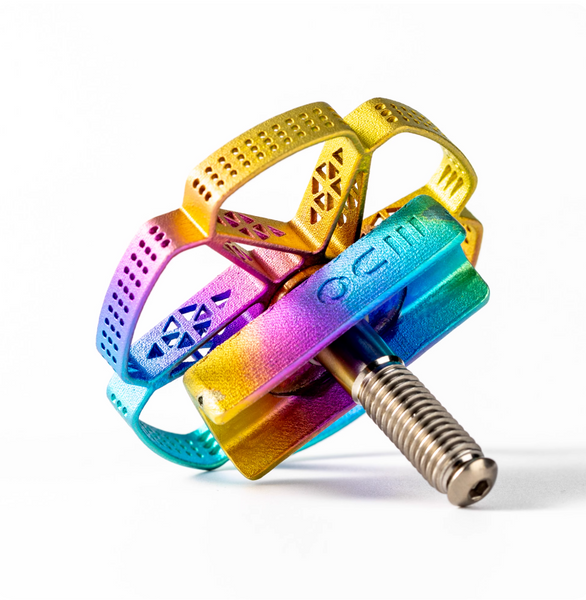 3DO 3D-Printed Titanium Hinge Clamp Knob for Brompton T Line | 34g/Pair | by HEXATI
