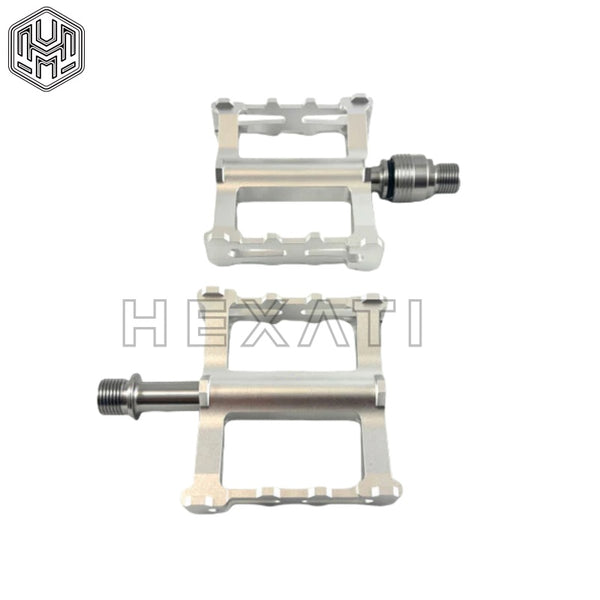 CNC Titanium Spindle Left Detachable Pedals for Brompton Bicycle (TITANIUM AXLE, Single QR)  for Bromoton 3sixty
