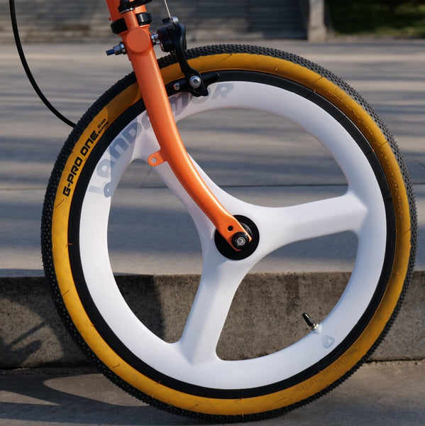 LANDAMOR 305 Carbon Wheels 16 Inch Tri Spokes V  Brake 7 Speed Folding Bike Ceramic Bearing Lightweight