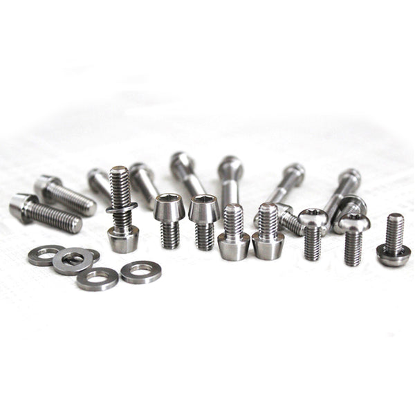 titanium bike bicycle bolts screws washers for whole bike and disc brake