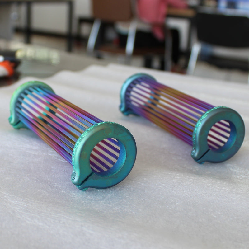 Rainbow bike grips top