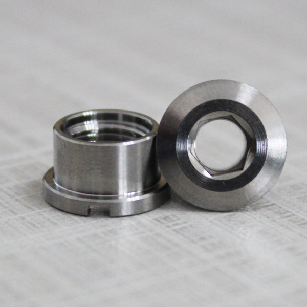 Raw Grade5 Ti6Al4v titanium bike bicycle Crankset Chainring Bolts Nuts  M8* 6.5MM