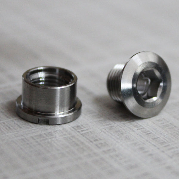 Raw Grade5 Ti6Al4v titanium bike bicycle Crankset Chainring Bolts Nuts  M8* 6.5MM