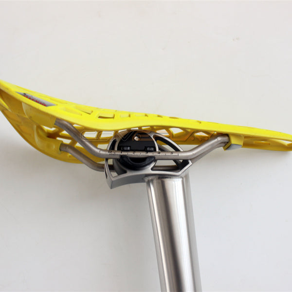 Brompton titanium seat pillar with Integrated Saddle Clamp