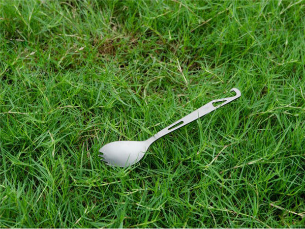 Titanium Spork (Spoon Fork) with Bottle Opener Extra Strong Ultra Lightweight (Ti)