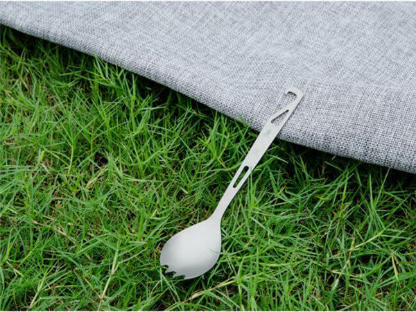Titanium Spork (Spoon Fork) with Bottle Opener Extra Strong Ultra Lightweight (Ti)