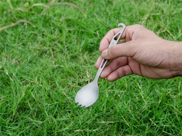 Titanium Spork (Spoon Fork) with Bottle Opener Extra Strong Ultra Lightweight (Ti)