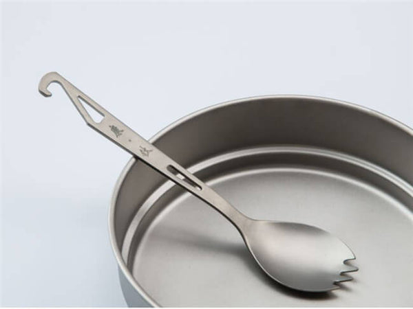Titanium Spork (Spoon Fork) with Bottle Opener Extra Strong Ultra Lightweight (Ti)