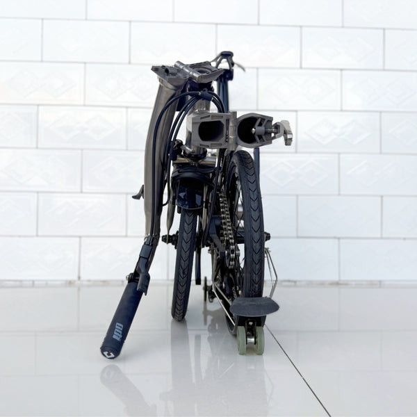 Comeplay Hexati 14" Titanium Tri-Fold Folding Bike – 7.3kg Ultralight Commuter | 3-Speed, M/P/H Stem Options, Like Brompton