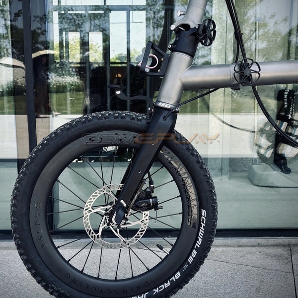 3D Printed brompton Gravel Fork & Rear Triangle for Brompton T Line | 18"x2.0" Tire Compatible