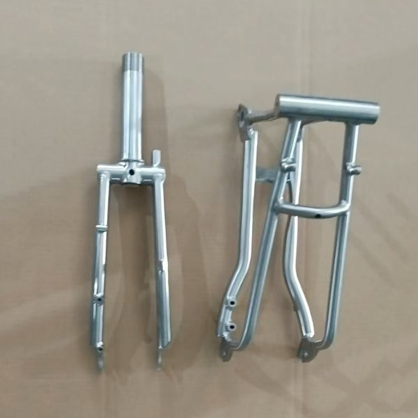 Titanium Brompton gravel P Line 18inch flat disc mount fat tire