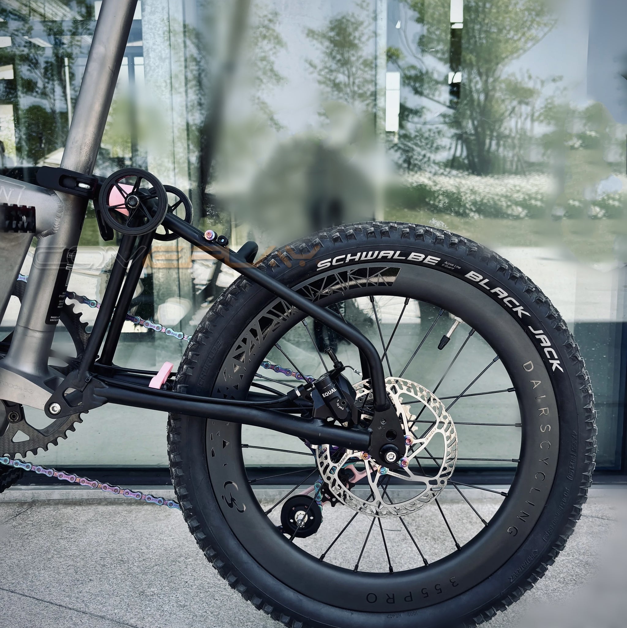 Titanium 18inch flat disc mount fork and triangle suit for