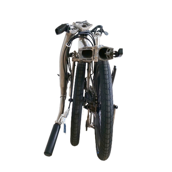 18inchx2.0 Full Titanium Trifold brompton with flat Disc Brake and carbon wheelset, 7speed