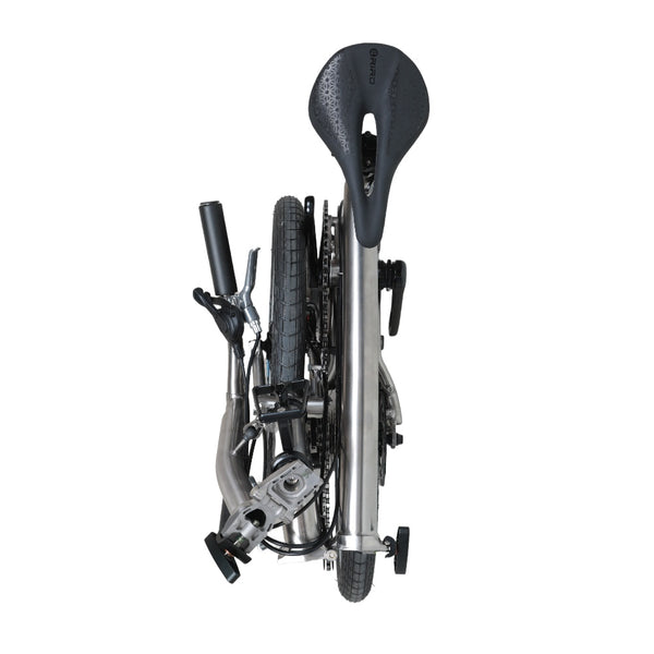18inchx2.0 Full Titanium Trifold brompton with flat Disc Brake and carbon wheelset, 7speed
