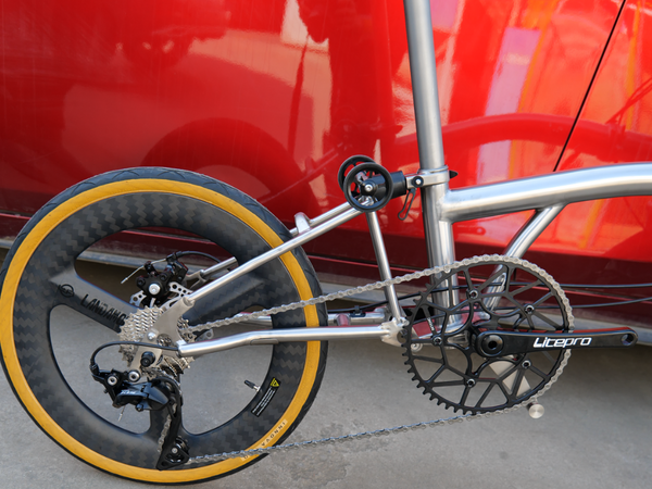 20 inch Full Titanium Trifold brompton Bike with Disc Brake