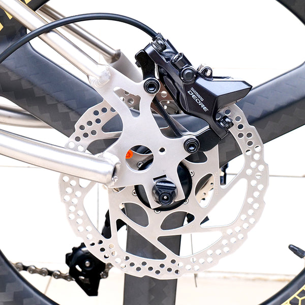 20inch Full Titanium Trifold brompton Bike with Disc Brake and carbon wheelset, 11speed