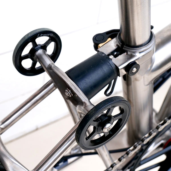 20inch Full Titanium Trifold brompton Bike with Disc Brake and carbon wheelset, 11speed