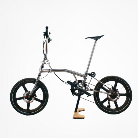 20 inch Full Titanium Trifold brompton Bike with Disc Brake and carbon wheelset