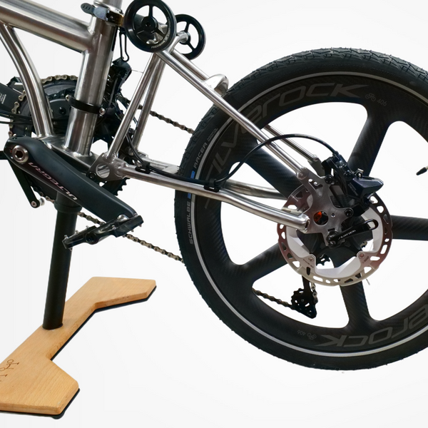 20 inch Full Titanium Trifold brompton Bike with Disc Brake and carbon wheelset