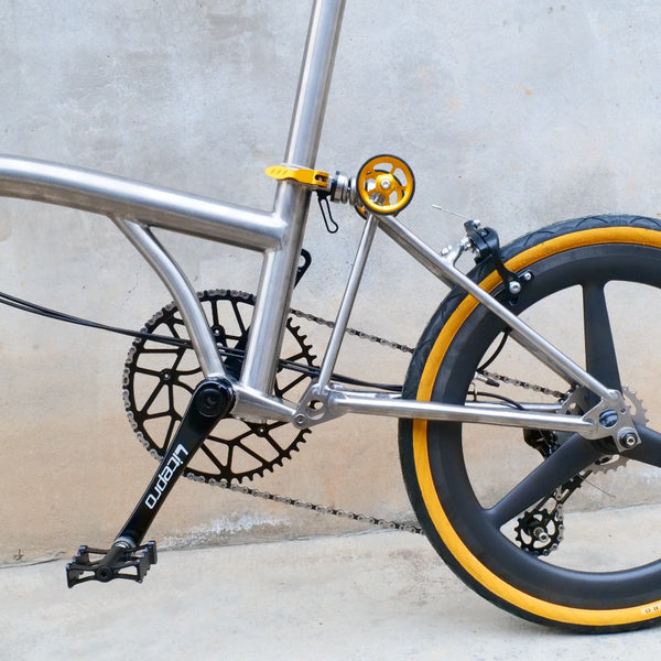 20inch trifold full aero titanium brompton bike rim brake 7 speed  with carbon wheelsets