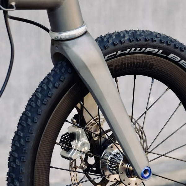 3D Printed Titanium Fork & Triangle for Brompton T Line