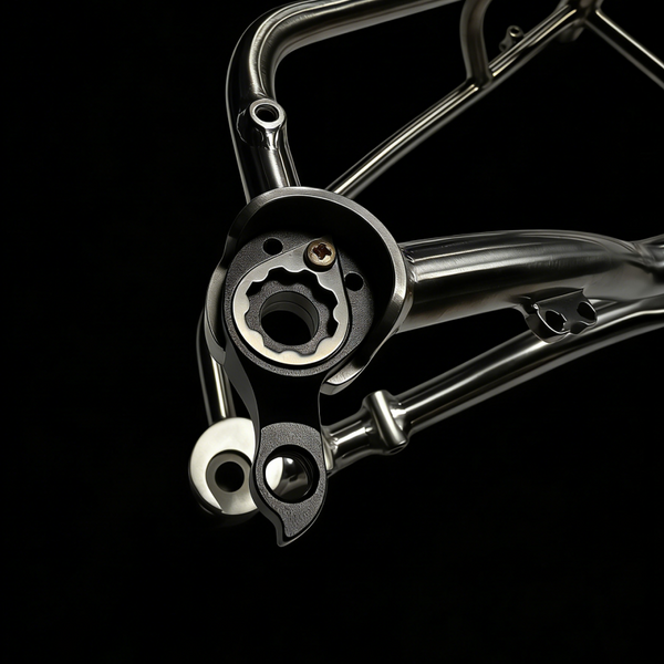 3D Printed Titanium Fork & Triangle for Brompton T Line