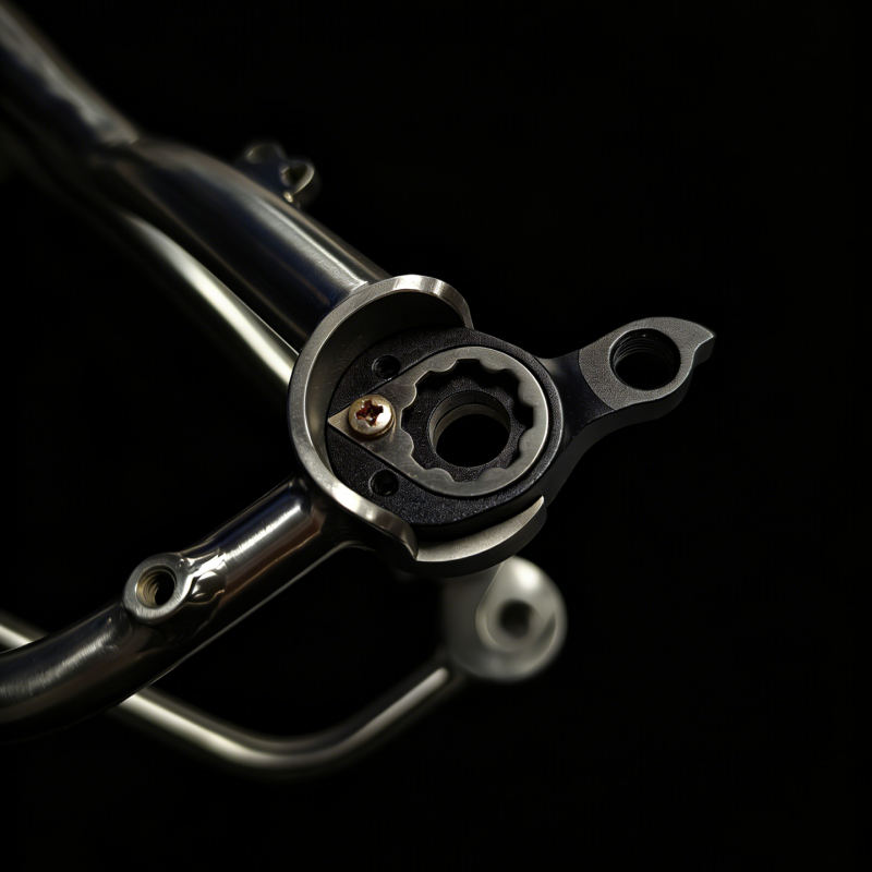 HEXATI 3D Printed Titanium Fork & Triangle for Brompton T Line | 100mm ...