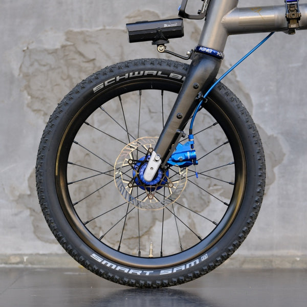 3D Printed Titanium Fork & Triangle for Brompton T Line