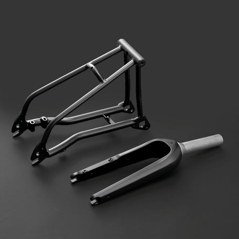 Titanium 3D print front fork and triangle suit for Brompton T Line 
