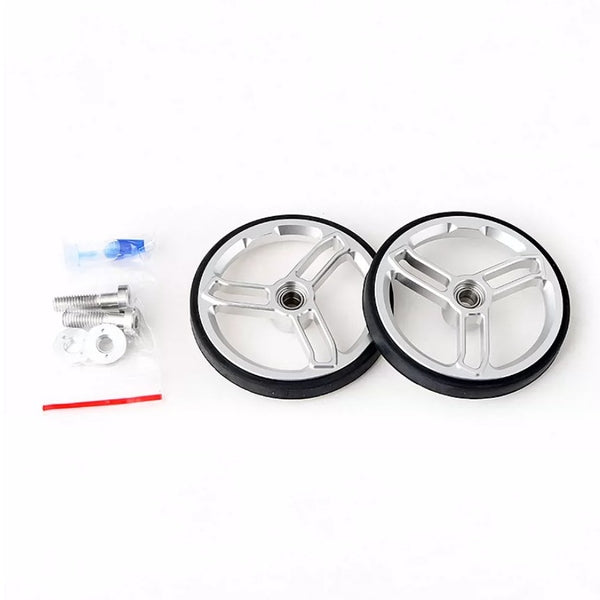 70mm Easy Wheels for Brompton – Premium CNC Aluminum Roller Wheels with Titanium Bolts, 73g/pair – The H&H-Style Upgrade You’ve Been Looking For