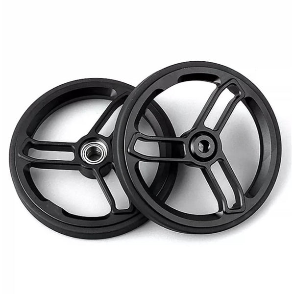 70mm Easy Wheels for Brompton – Premium CNC Aluminum Roller Wheels with Titanium Bolts, 73g/pair – The H&H-Style Upgrade You’ve Been Looking For