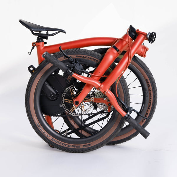 HEXATI T20 ELite – 9.4kg Full‑Aero Titanium Tri‑Fold 20″ Gravel Bike | SRAM Rival AXS 12‑Speed Electronic, Thru‑Axles, Maxxis 20×1.9″ Tires – Ultimate Brompton G Line Alternative