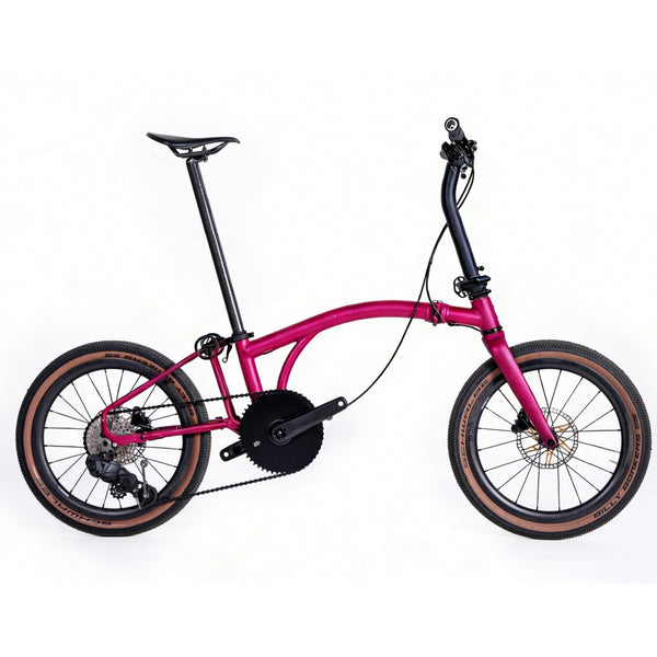 HEXATI T20 ELite – 9.4kg Full‑Aero Titanium Tri‑Fold 20″ Gravel Bike | SRAM Rival AXS 12‑Speed Electronic, Thru‑Axles, Maxxis 20×1.9″ Tires – Ultimate Brompton G Line Alternative