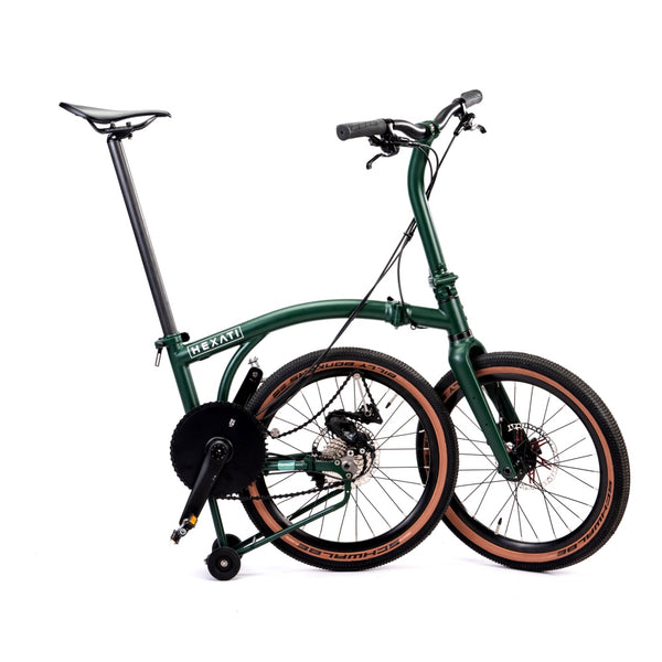 HEXATI T20 ELite – 9.4kg Full‑Aero Titanium Tri‑Fold 20″ Gravel Bike | SRAM Rival AXS 12‑Speed Electronic, Thru‑Axles, Maxxis 20×1.9″ Tires – Ultimate Brompton G Line Alternative