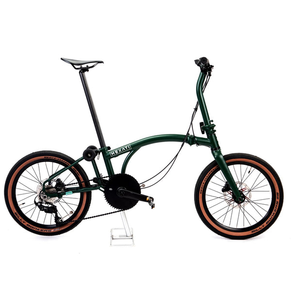 HEXATI T20 ELite – 9.4kg Full‑Aero Titanium Tri‑Fold 20″ Gravel Bike | SRAM Rival AXS 12‑Speed Electronic, Thru‑Axles, Maxxis 20×1.9″ Tires – Ultimate Brompton G Line Alternative