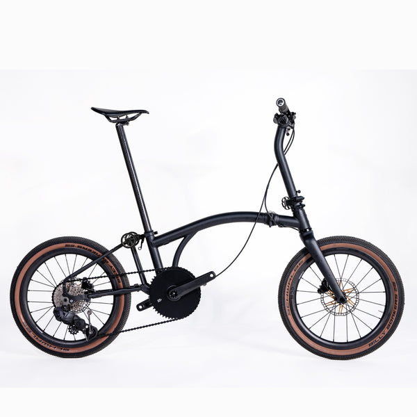 HEXATI T20 ELite – 9.4kg Full‑Aero Titanium Tri‑Fold 20″ Gravel Bike | SRAM Rival AXS 12‑Speed Electronic, Thru‑Axles, Maxxis 20×1.9″ Tires – Ultimate Brompton G Line Alternative