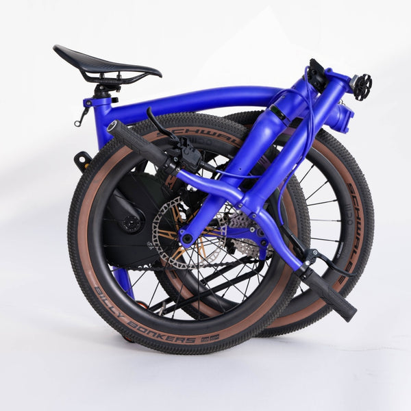 HEXATI T20 ELite – 9.4kg Full‑Aero Titanium Tri‑Fold 20″ Gravel Bike | SRAM Rival AXS 12‑Speed Electronic, Thru‑Axles, Maxxis 20×1.9″ Tires – Ultimate Brompton G Line Alternative