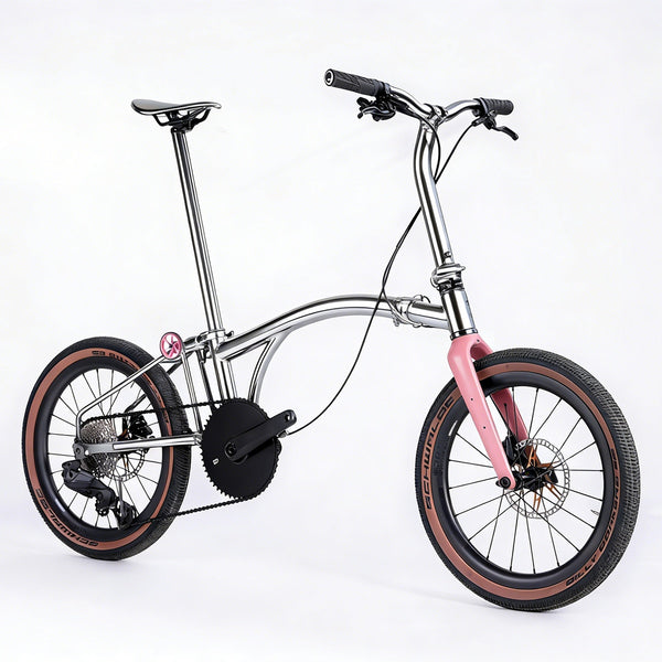 HEXATI T20 ELite – 9.4kg Full‑Aero Titanium Tri‑Fold 20″ Gravel Bike | SRAM Rival AXS 12‑Speed Electronic, Thru‑Axles, Maxxis 20×1.9″ Tires – Ultimate Brompton G Line Alternative