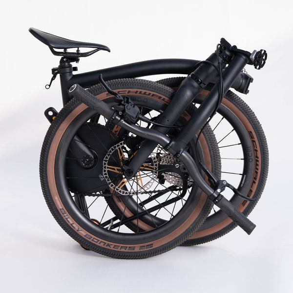 HEXATI T20 ELite – 9.4kg Full‑Aero Titanium Tri‑Fold 20″ Gravel Bike | SRAM Rival AXS 12‑Speed Electronic, Thru‑Axles, Maxxis 20×1.9″ Tires – Ultimate Brompton G Line Alternative