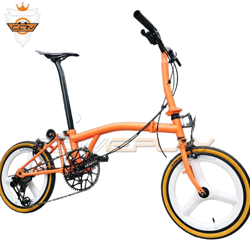 Full aero titanium 16 Inch Folding Bike brompton with 7-Speed, Rim
