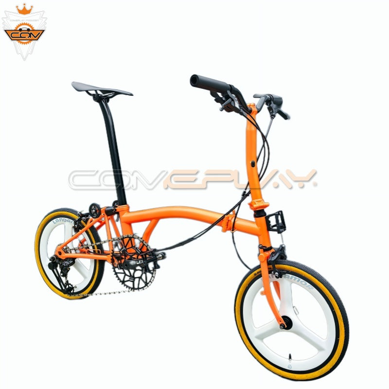 Full aero titanium 16 Inch Folding Bike brompton with 7-Speed, Rim