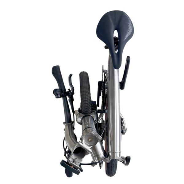 HEXATI T18 ELite Thru-Axle – 8.6kg Full-Titanium Folding Bike | L-TWOO ER9 Electronic Shifting, Hydraulic Disc Brakes, Carbon Wheels – T Line Gravel Upgrade
